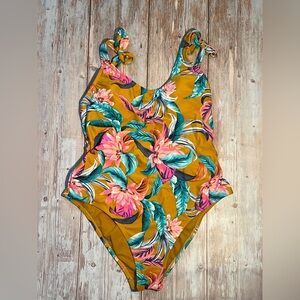 Xhilaration Tropical Floral One Piece